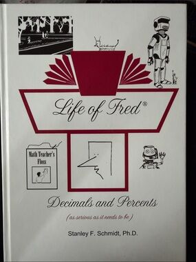 Decimals and Percents Book - White with Maroon Accents